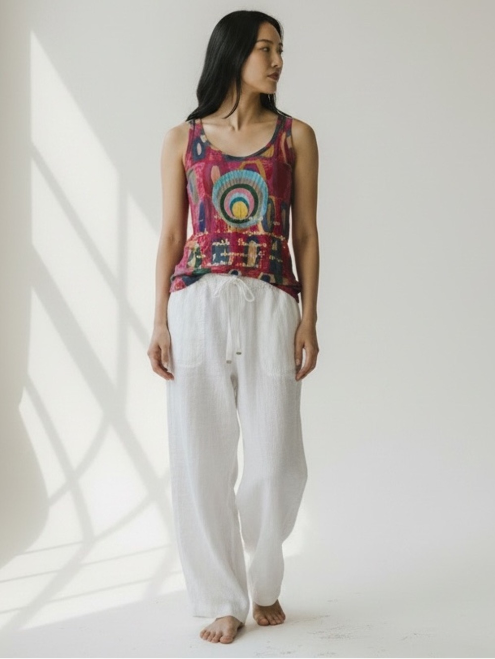Desigual Women’s Multicolor Printed Sleeveless Tank Top